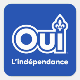 Pegatina Cuadrada Referéndum en Quebec