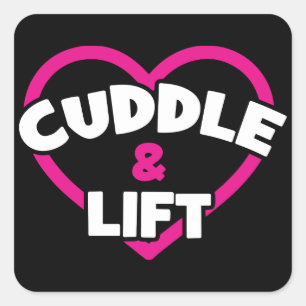 Pegatina Cuadrada Refrigeración y elevación - Gimnasio divertida de 