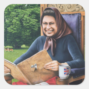 Pegatina Cuadrada Refugiado de Inglaterra 1975