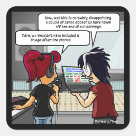 Pegatina Cuadrada Regalías musicales Pegatinas de Funny Square