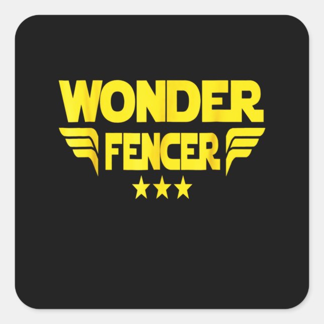 Pegatina Cuadrada Regalo de cercas | Siempre Ganar Todas Las Coincid (Anverso)