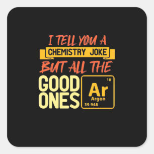 Pegatina Cuadrada Regalo de cumpleaños   Te Digo Química