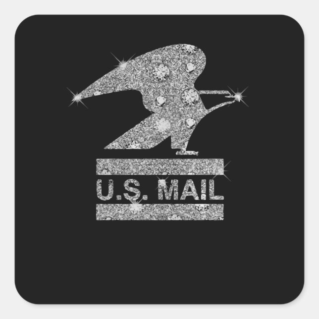 Pegatina Cuadrada Regalo de Eagle Lover| Correo Eagle Dimond (Anverso)