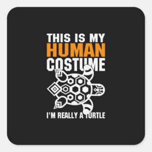 Pegatina Cuadrada Regalo De Halloween Este Es Mi Disfraz Humano