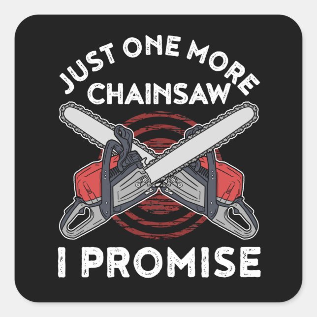 Pegatina Cuadrada Regalo de madera para hombres Lumberjack Arborist  (Anverso)