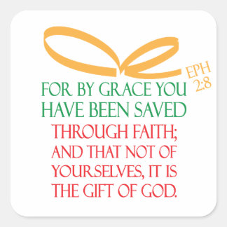 Pegatina Cuadrada Regalo de navidades