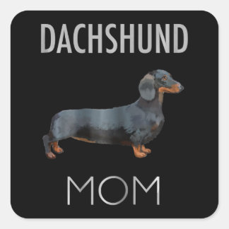 Pegatina Cuadrada Regalo de perro | Perro Dachshund Mom