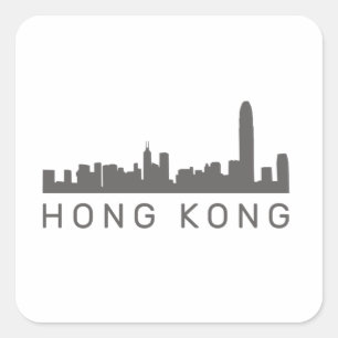 Pegatina Cuadrada Regalo de regalo de Hong Kong para la línea aérea 