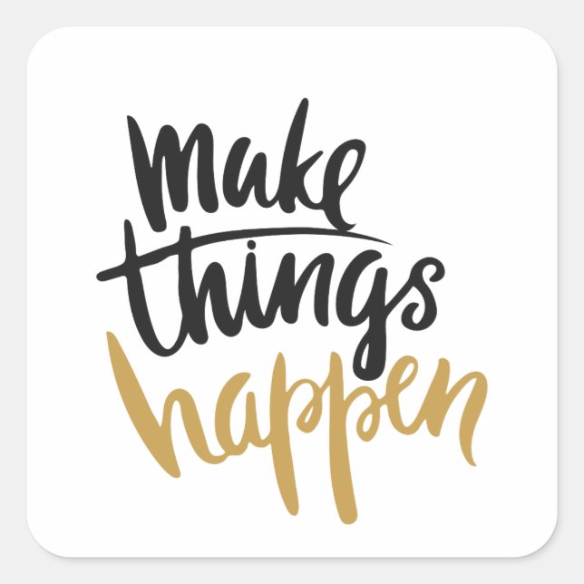 Pegatina Cuadrada Regalo de regalo motivacional Navidades de envolve (Anverso)