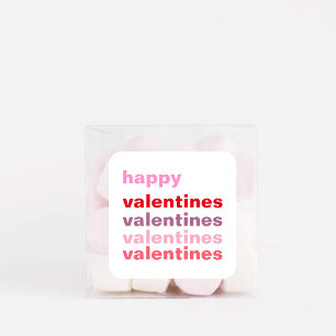 Pegatina Cuadrada Regalo de San Valentín moderno y colorido