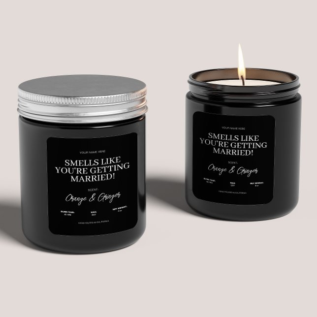 Pegatina Cuadrada Regalo de velas de Boda de compromiso personalizad (Subido por el creador)