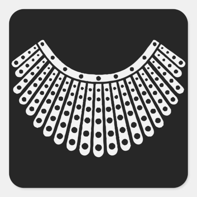 Pegatina Cuadrada Regalo del abogado, alguacil disidente RBG Ruth Ba (Anverso)