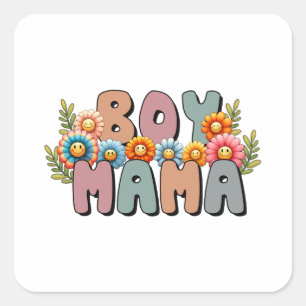 Pegatina Cuadrada Regalo del Día de la Madre Chico