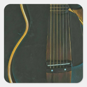 Pegatina Cuadrada Regalo del guitarrista de Bass