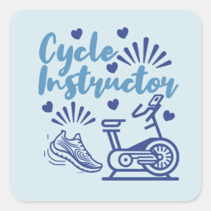 Pegatina Cuadrada Regalo del instructor de ciclo para los amantes de