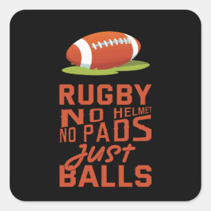 Pegatina Cuadrada Regalo deportivo de Rugby