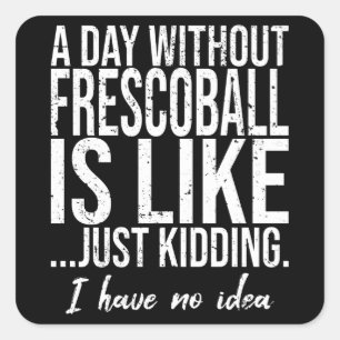 Pegatina Cuadrada Regalo deportivo divertido de Frescoba