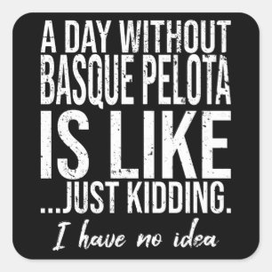Pegatina Cuadrada Regalo deportivo vasco Pelota divertido