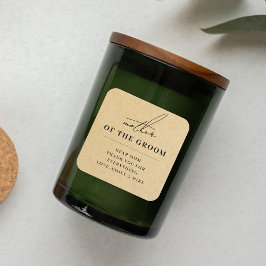 Pegatina Cuadrada Regalo moderno Kraft para la madre del novio