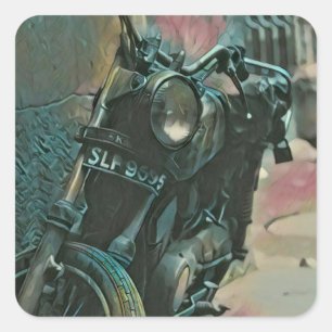 Pegatina Cuadrada Regalo para ciclistas