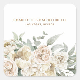 Pegatina Cuadrada Regalo personalizado para la fiesta de despedida d