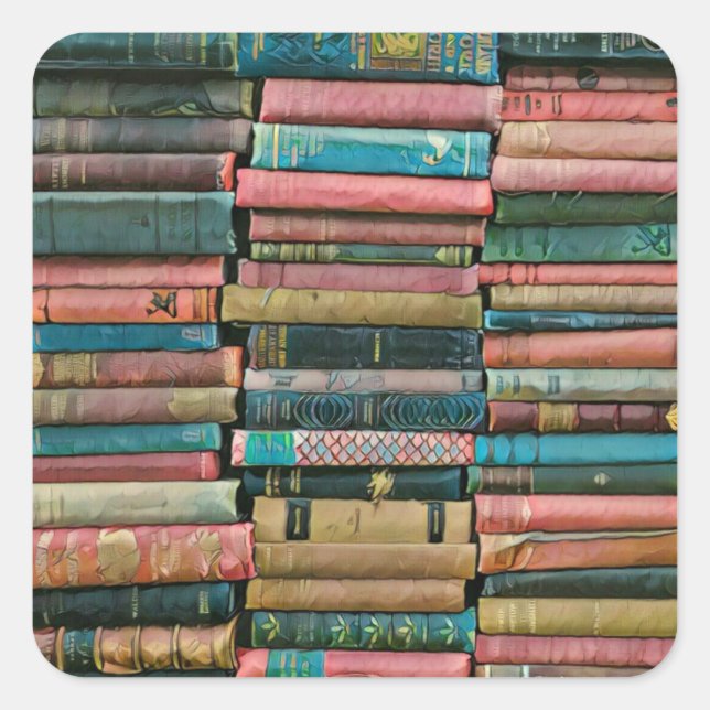 Pegatina Cuadrada Regalos bibliotecarios para ella (Anverso)