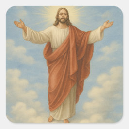 Pegatina Cuadrada Regalos cristianos Jesús