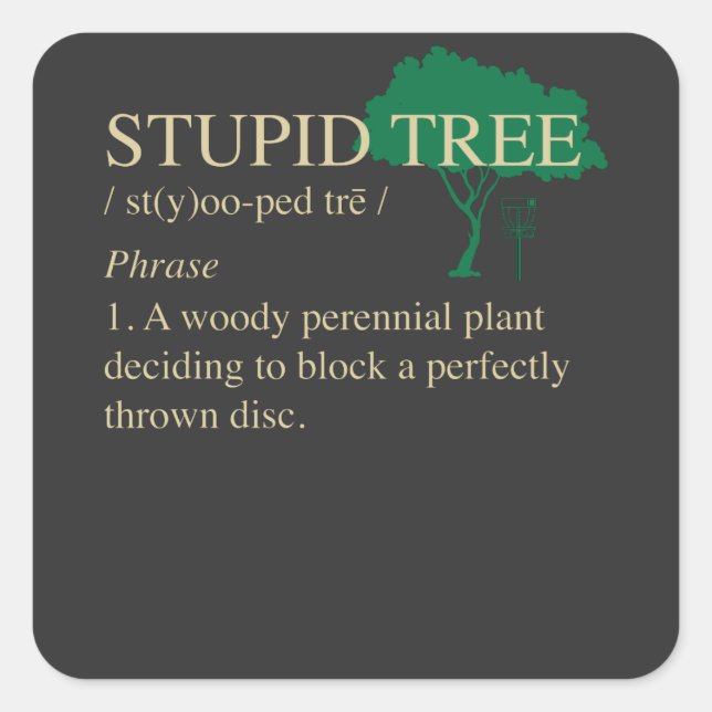 Pegatina Cuadrada Regalos de disco de golf (Anverso)