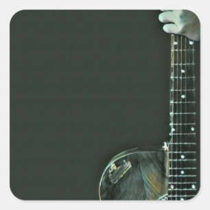 Pegatina Cuadrada Regalos de guitarrista de Bass