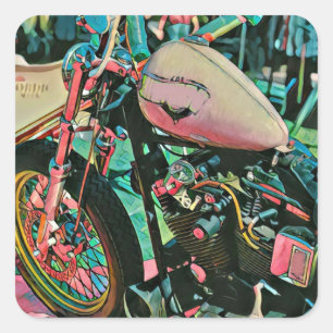 Pegatina Cuadrada regalos de moto para papá