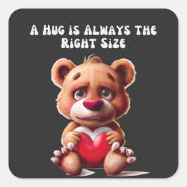 Pegatina Cuadrada Regalos de oso de peluche para cada ocasión