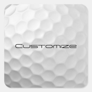 Pegatina Cuadrada Regalos de Pelotas de Golf Personalizadas Serie Si