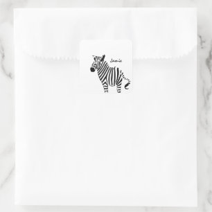 Pegatina Cuadrada Regalos de Zebra Lovers