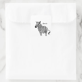 Pegatina Cuadrada Regalos de Zebra Lovers