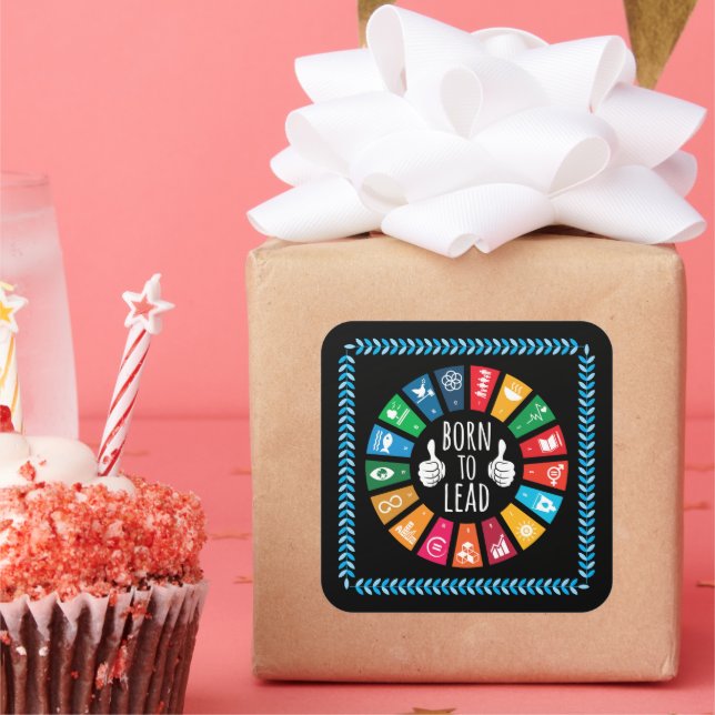 Pegatina Cuadrada Regalos inspiradores de moda para sus Pegatinas (Fiesta)