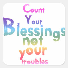 Pegatina Cuadrada Regalos para animar tu espíritu y alegrar tu día