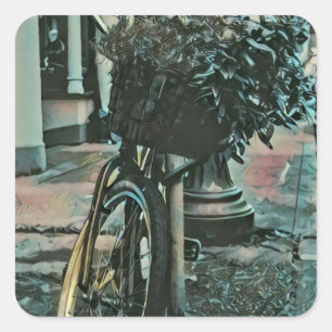 Pegatina Cuadrada Regalos para ciclistas 2022