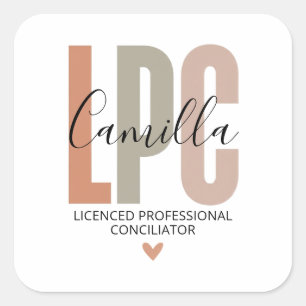 Pegatina Cuadrada Regalos para Consejeros Profesionales Licenciados,