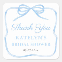 Regency Light Blue Bow Wedding Ducha Favor