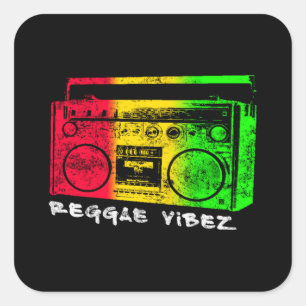 Pegatina Cuadrada Reggae Vibez