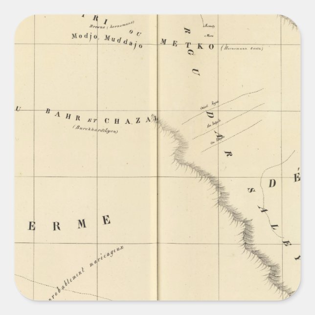 Pegatina Cuadrada Región del Lago Chad 23 (Anverso)