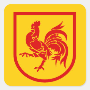 Pegatina Cuadrada Región valona