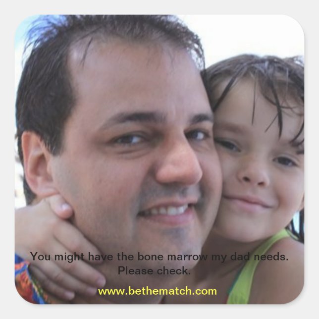 Pegatina Cuadrada registro de médula ósea (Anverso)