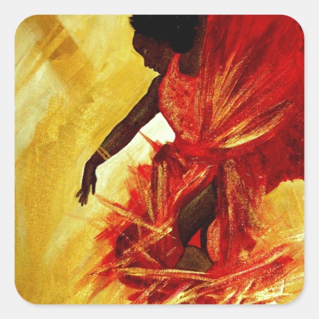 Pegatina Cuadrada Regocijarse (Anverso)