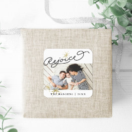 Pegatina Cuadrada Regocijo de Starred | Foto de vacaciones