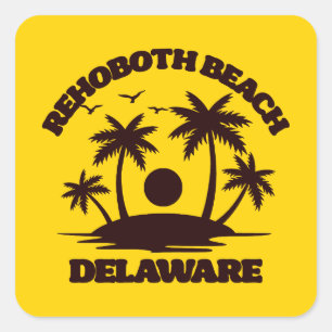 Pegatina Cuadrada Rehoboth Beach Delaware