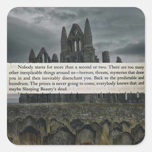 Pegatina Cuadrada Reina de los malditos (Anverso)