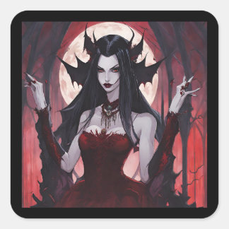 Pegatina Cuadrada Reina de vampiros
