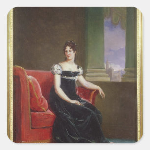 Pegatina Cuadrada Reina del Clary de Desiree de Suecia