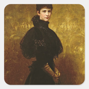 Pegatina Cuadrada Reina Erzsebet